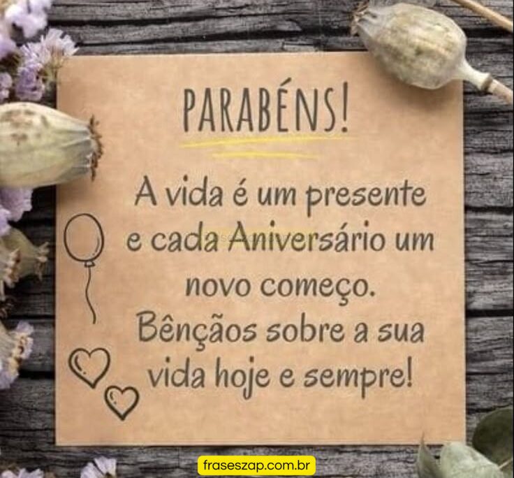 Imagem de feliz aniversário para compartilhar no WhatsApp