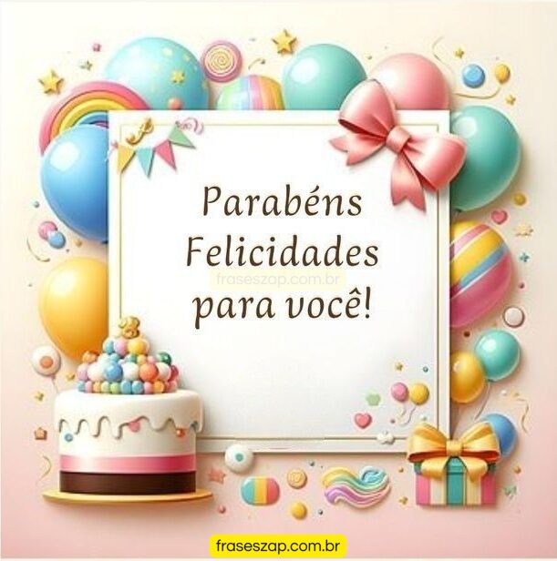 Imagem de feliz aniversário para compartilhar no WhatsApp