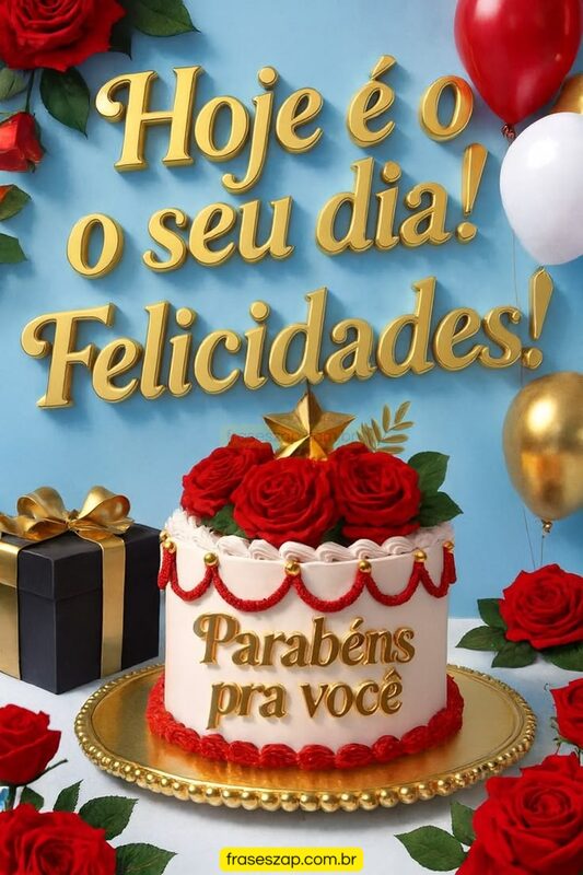 Imagem de feliz aniversário para compartilhar no WhatsApp
