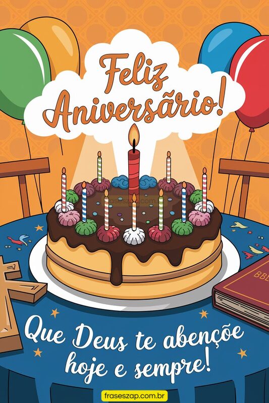 Imagem de feliz aniversário para compartilhar no WhatsApp
