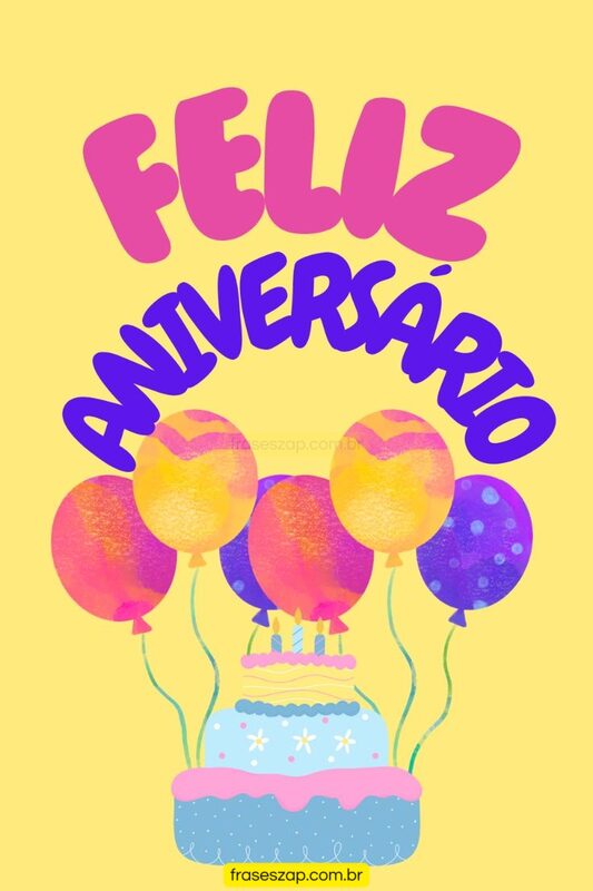 Imagem de feliz aniversário para compartilhar no WhatsApp