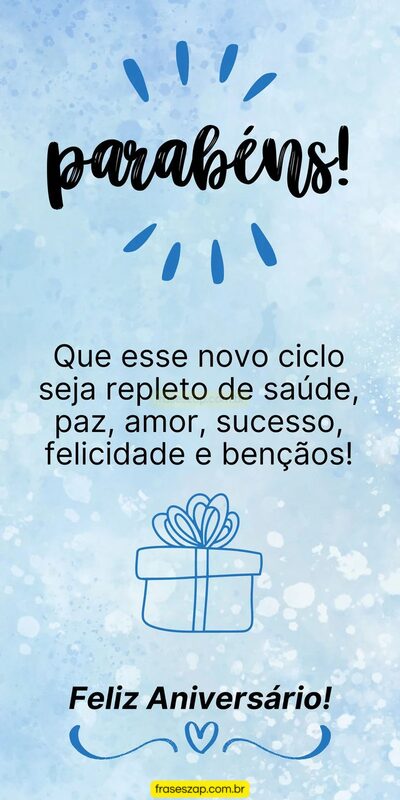 Imagem de feliz aniversário para compartilhar no WhatsApp