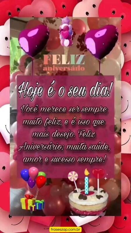 Imagem de feliz aniversário para compartilhar no WhatsApp