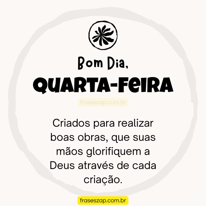 Imagem de quarta-feira para compartilhar no WhatsApp