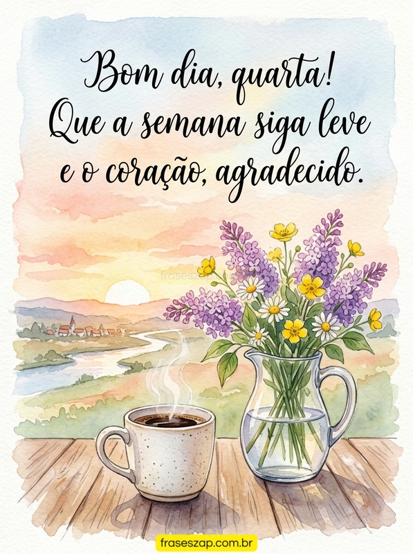 Imagem de quarta-feira para compartilhar no WhatsApp
