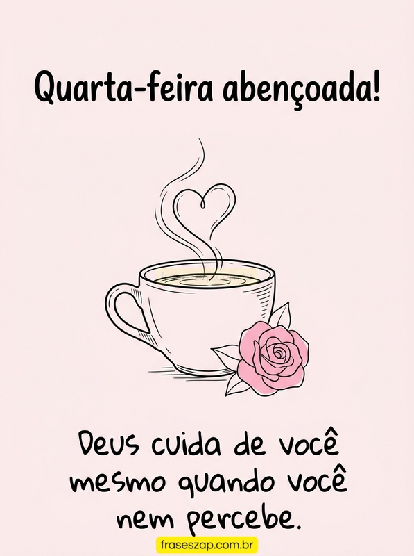 Imagem de quarta-feira para compartilhar no WhatsApp