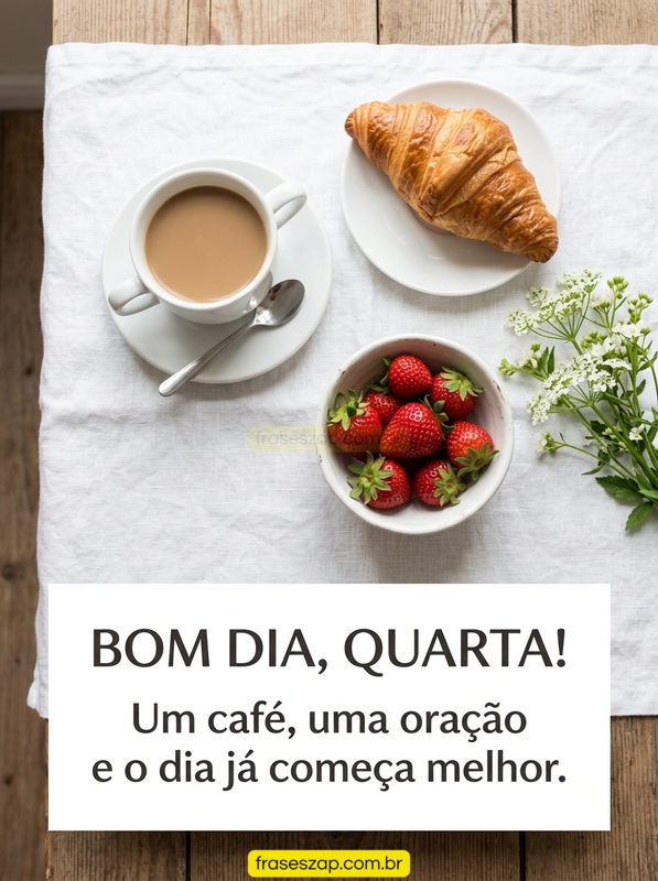 Imagem de quarta-feira para compartilhar no WhatsApp
