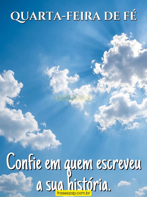 Imagem de quarta-feira para compartilhar no WhatsApp