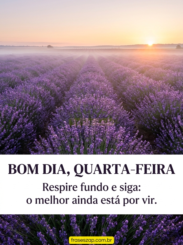 Imagem de quarta-feira para compartilhar no WhatsApp
