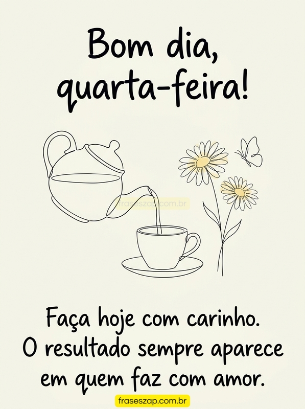 Imagem de quarta-feira para compartilhar no WhatsApp