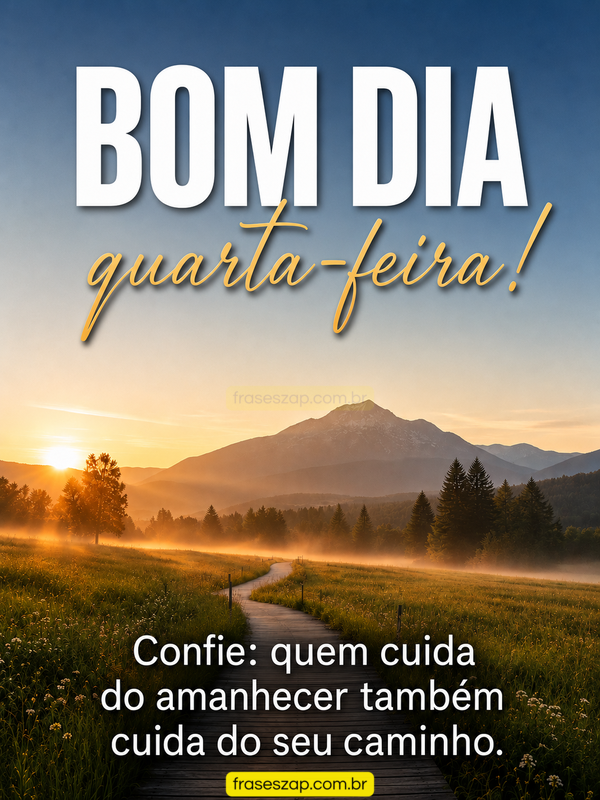 Imagem de quarta-feira para compartilhar no WhatsApp