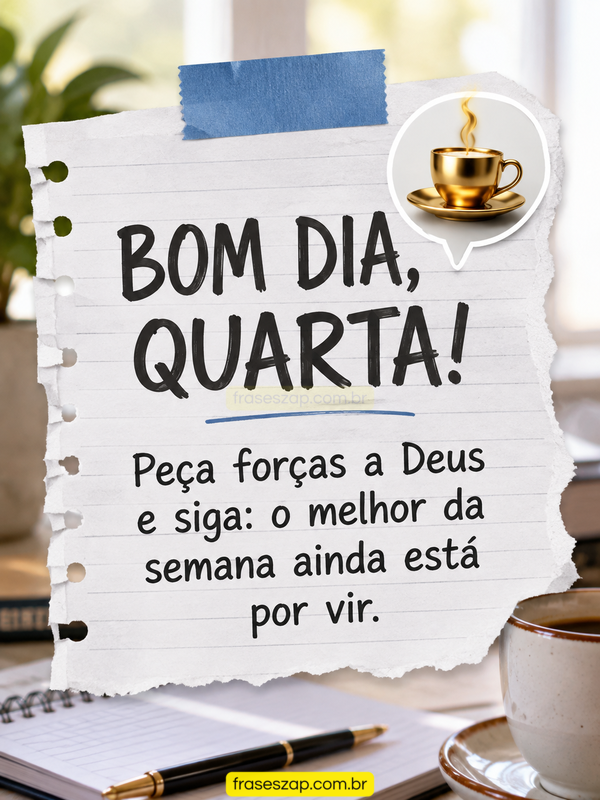Imagem de quarta-feira para compartilhar no WhatsApp