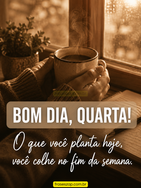 Imagem de quarta-feira para compartilhar no WhatsApp