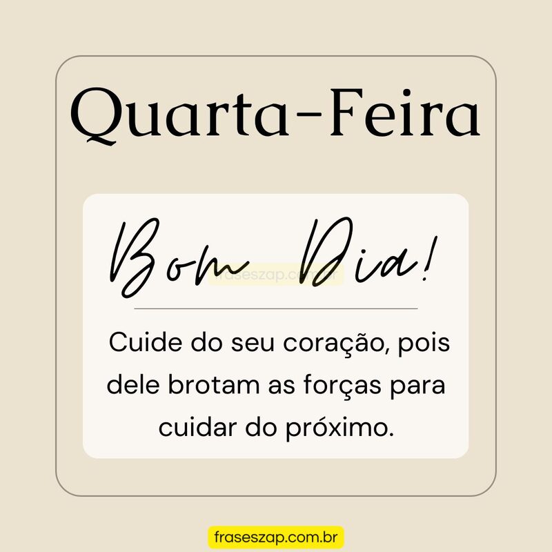 Imagem de quarta-feira para compartilhar no WhatsApp