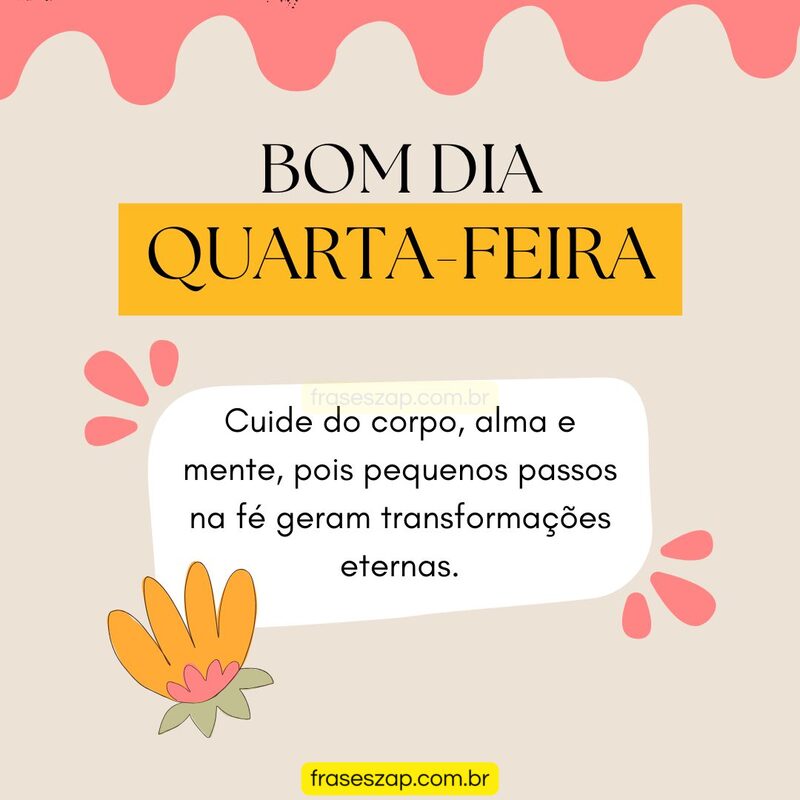 Imagem de quarta-feira para compartilhar no WhatsApp