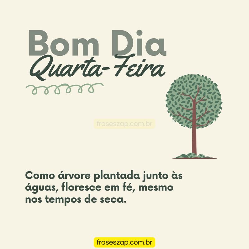 Imagem de quarta-feira para compartilhar no WhatsApp