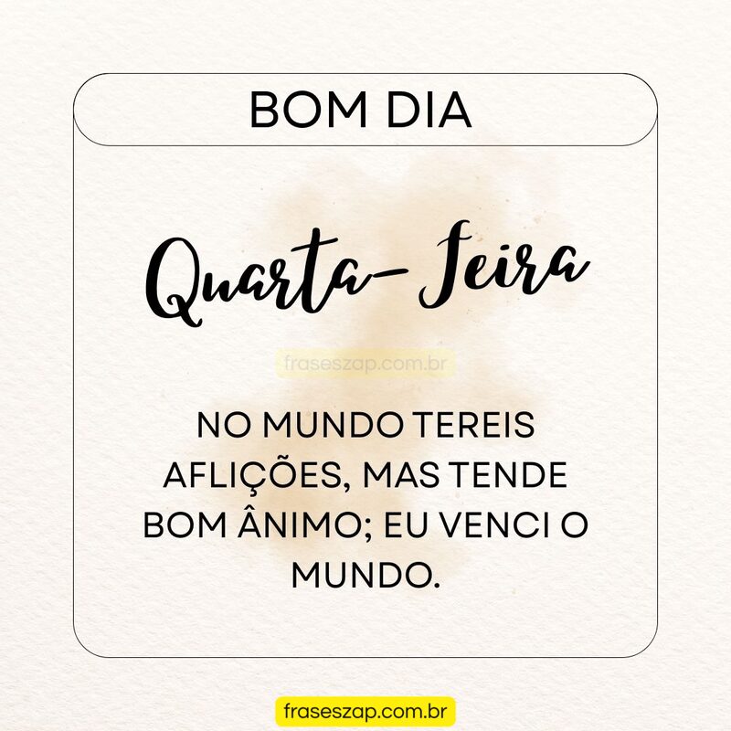 Imagem de quarta-feira para compartilhar no WhatsApp