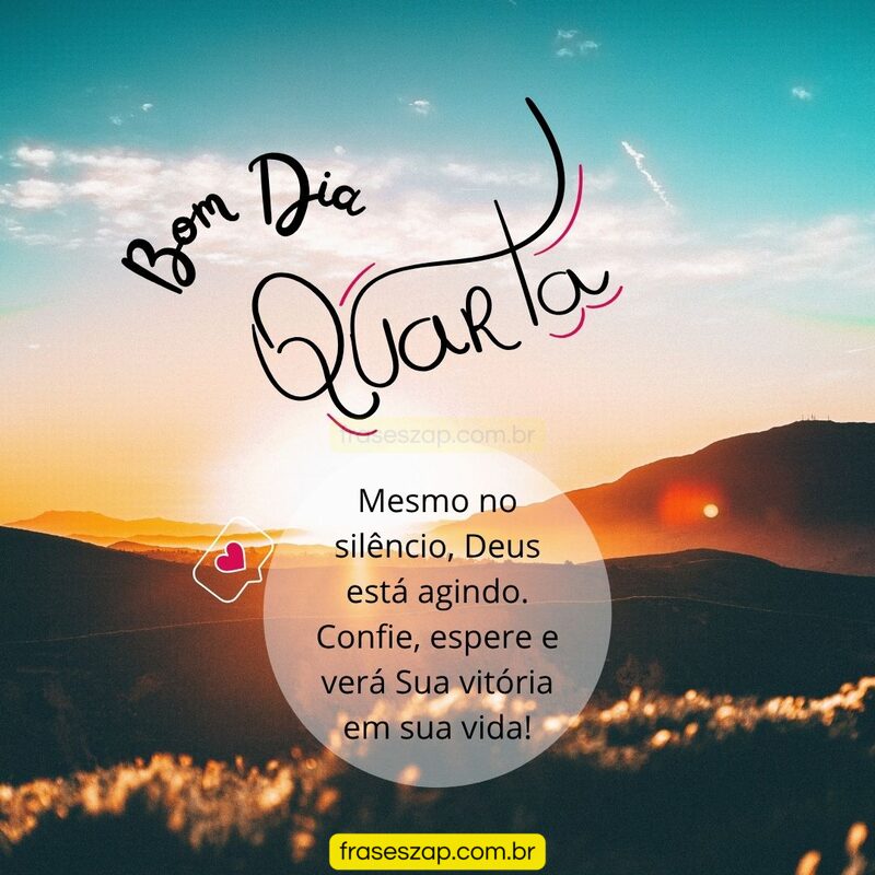 Imagem de quarta-feira para compartilhar no WhatsApp