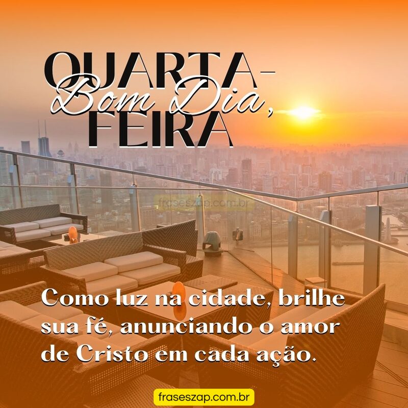 Imagem de quarta-feira para compartilhar no WhatsApp