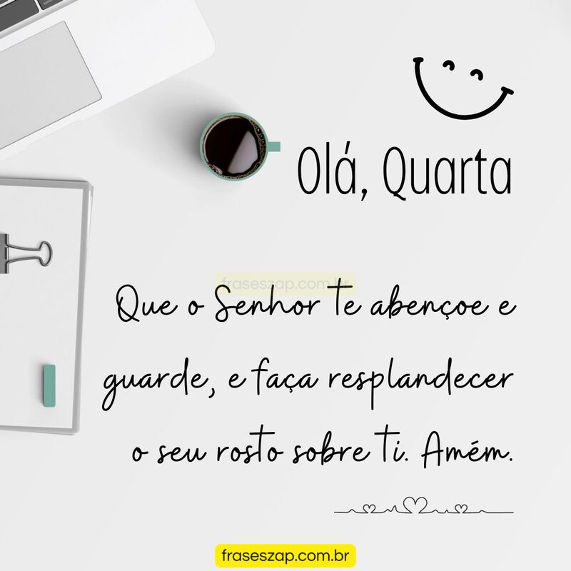 Imagem de quarta-feira para compartilhar no WhatsApp