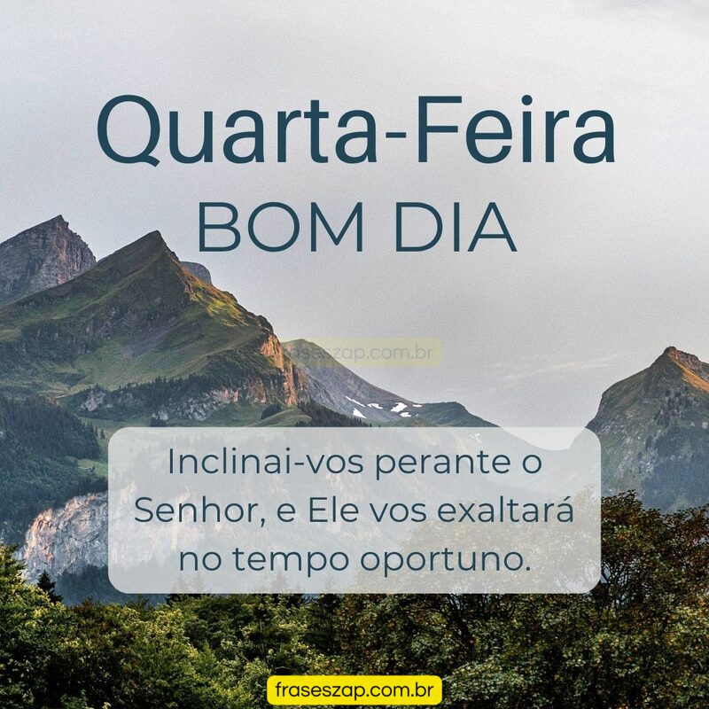 Imagem de quarta-feira para compartilhar no WhatsApp