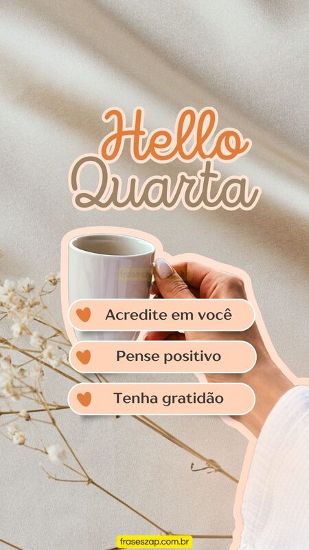 Imagem de quarta-feira para compartilhar no WhatsApp