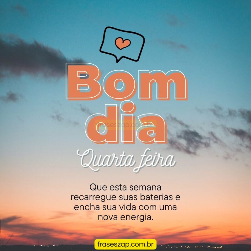 Imagem de quarta-feira para compartilhar no WhatsApp