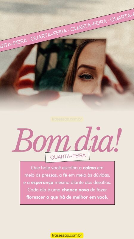 Imagem de quarta-feira para compartilhar no WhatsApp