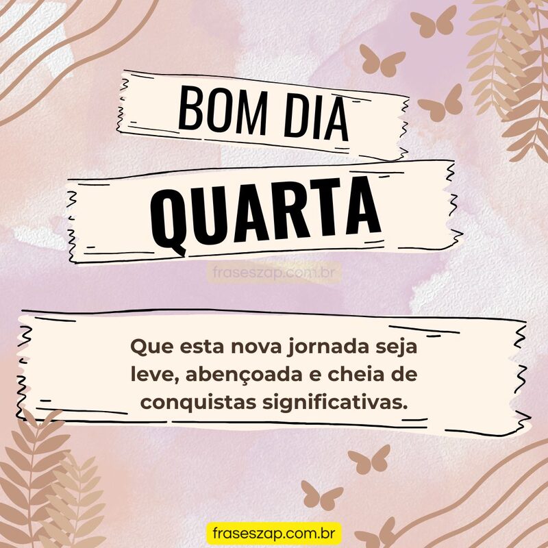 Imagem de quarta-feira para compartilhar no WhatsApp