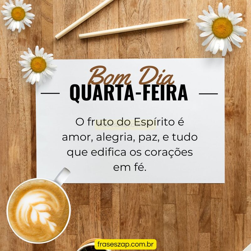 Imagem de quarta-feira para compartilhar no WhatsApp