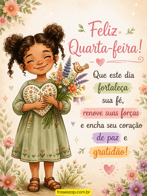 Imagem de quarta-feira para compartilhar no WhatsApp