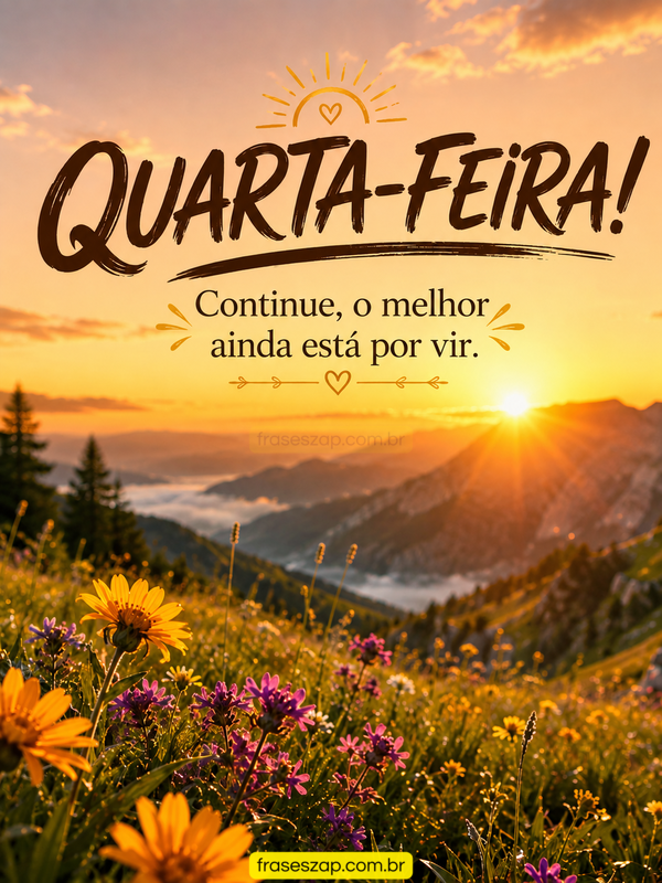 Imagem de quarta-feira para compartilhar no WhatsApp