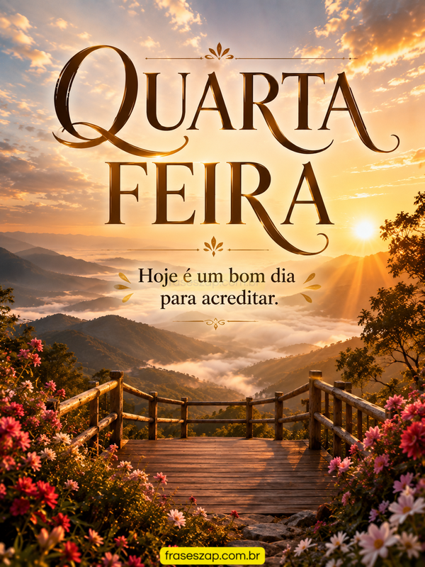 Imagem de quarta-feira para compartilhar no WhatsApp