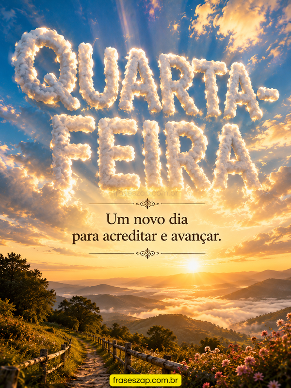 Imagem de quarta-feira para compartilhar no WhatsApp