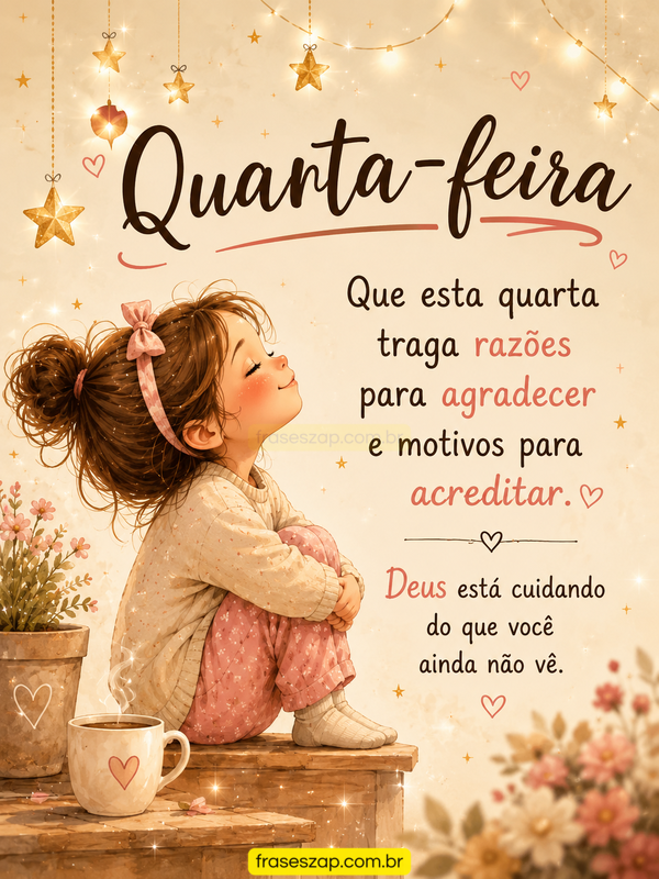 Imagem de quarta-feira para compartilhar no WhatsApp