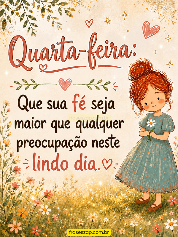 Imagem de quarta-feira para compartilhar no WhatsApp