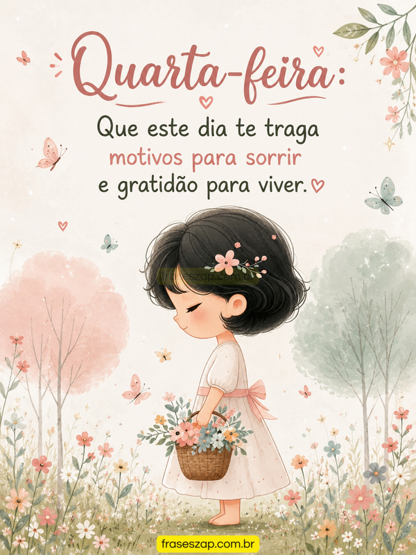 Imagem de quarta-feira para compartilhar no WhatsApp