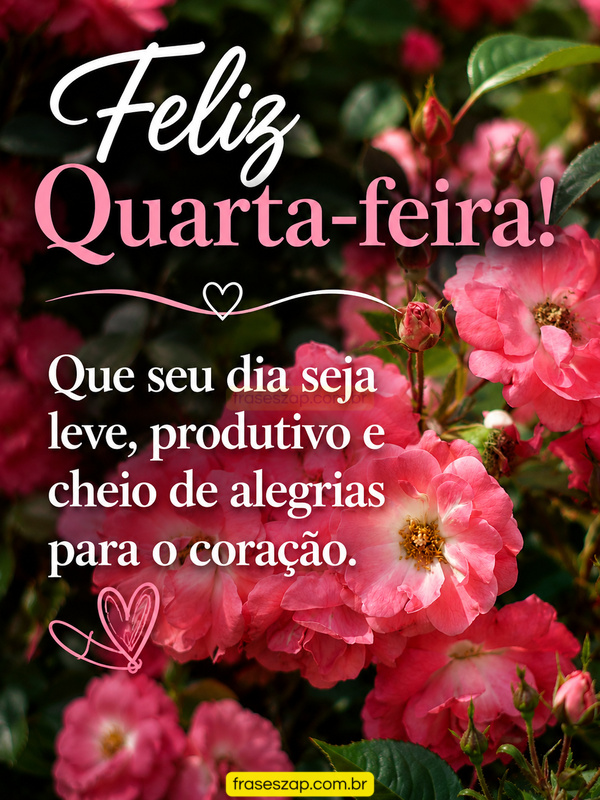 Imagem de quarta-feira para compartilhar no WhatsApp