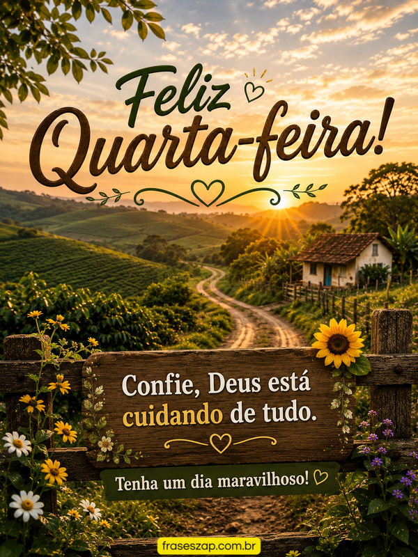 Imagem de quarta-feira para compartilhar no WhatsApp