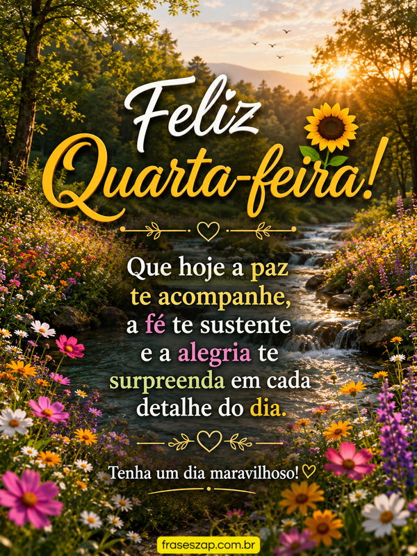 Imagem de quarta-feira para compartilhar no WhatsApp