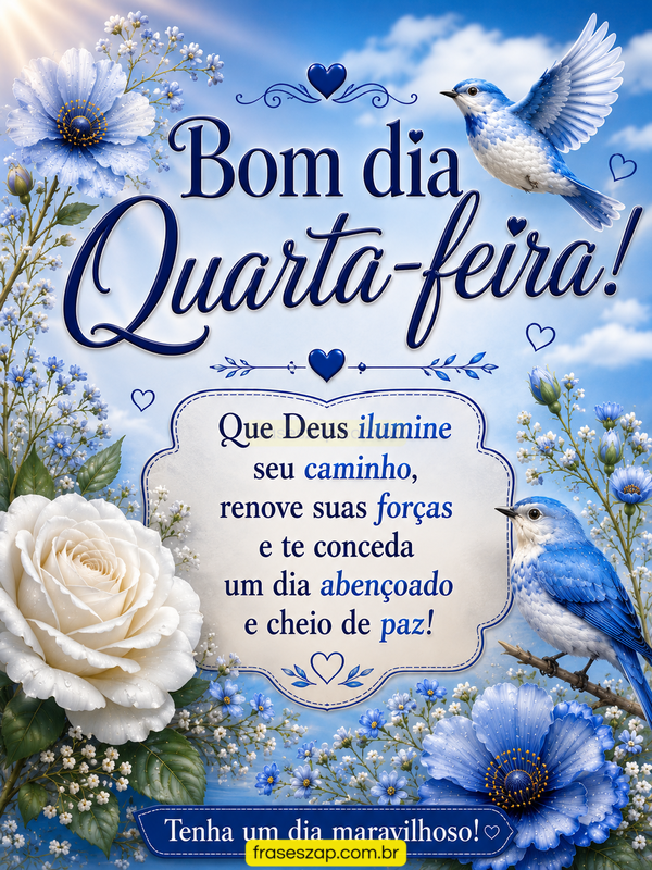Imagem de quarta-feira para compartilhar no WhatsApp