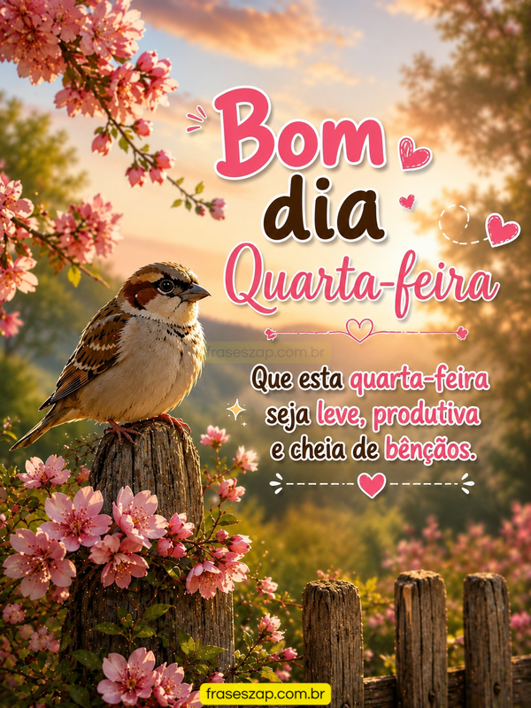 Imagem de quarta-feira para compartilhar no WhatsApp