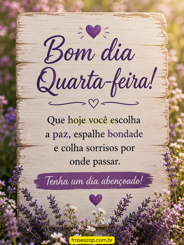 Imagem de quarta-feira para compartilhar no WhatsApp