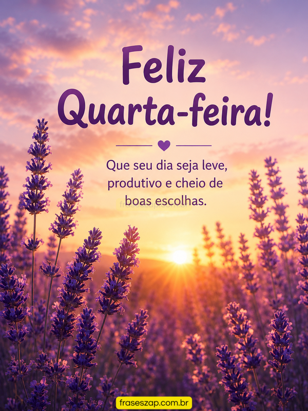 Imagem de quarta-feira para compartilhar no WhatsApp