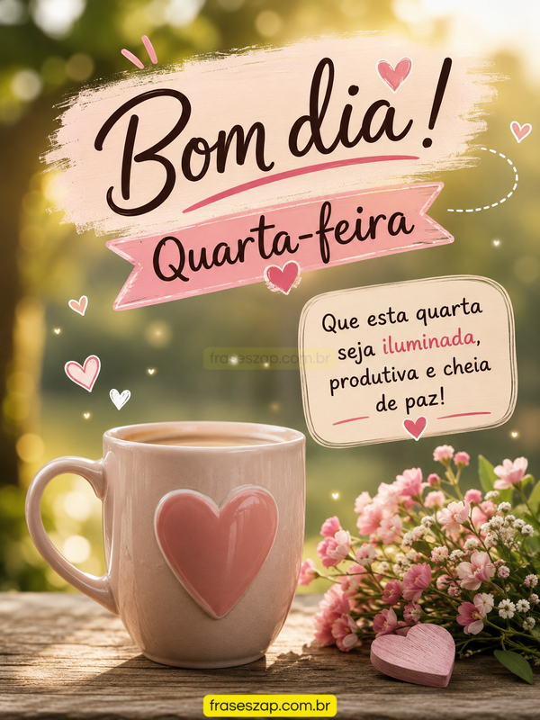 Imagem de quarta-feira para compartilhar no WhatsApp