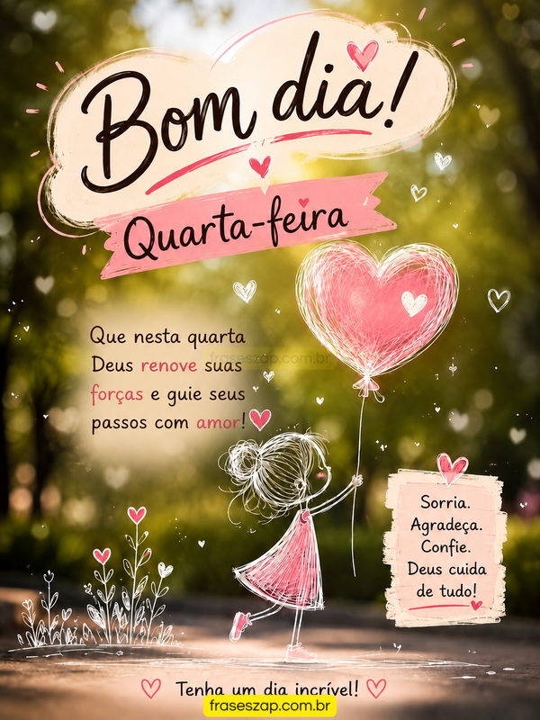Imagem de quarta-feira para compartilhar no WhatsApp
