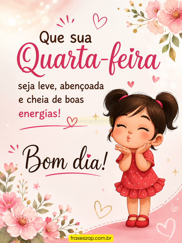 Imagem de quarta-feira para compartilhar no WhatsApp