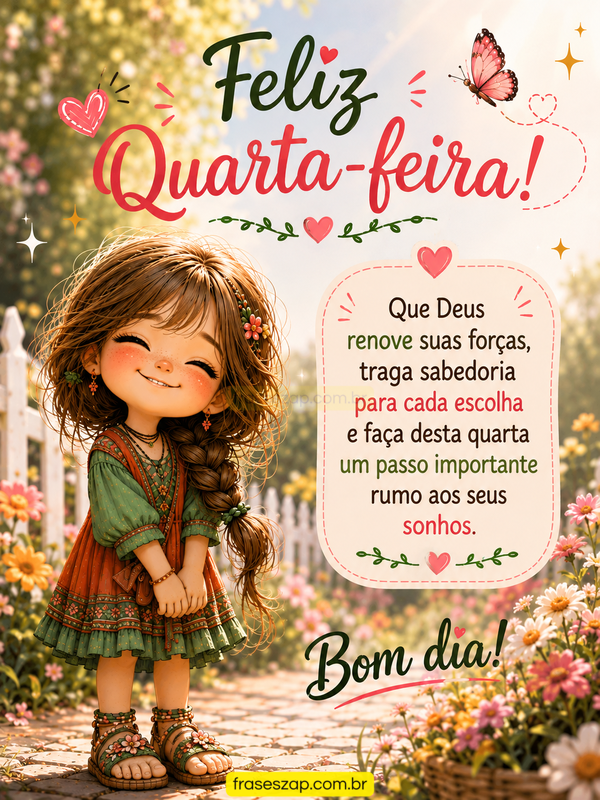 Imagem de quarta-feira para compartilhar no WhatsApp