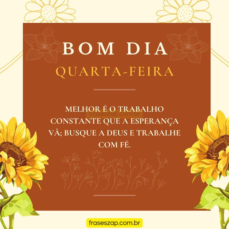 Imagem de quarta-feira para compartilhar no WhatsApp