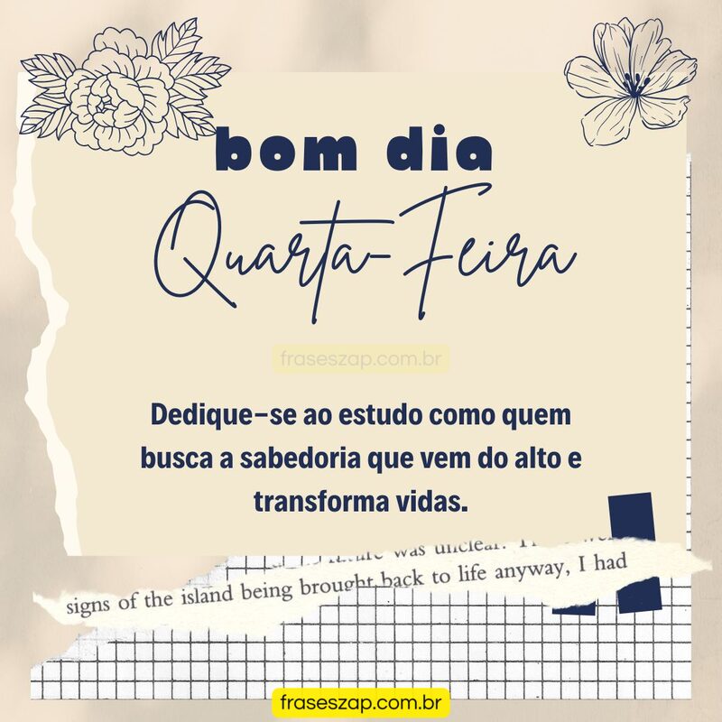 Imagem de quarta-feira para compartilhar no WhatsApp